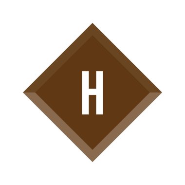 İlk Harf Logosu H Şablon Vektör Tasarımı