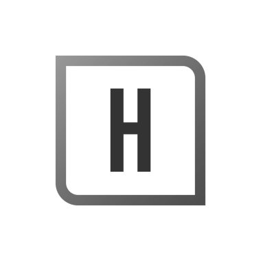 İlk Harf Logosu H Şablon Vektör Tasarımı