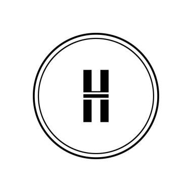 İlk Harf Logosu H Şablon Vektör Tasarımı