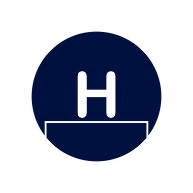 İlk Harf Logosu H Şablon Vektör Tasarımı