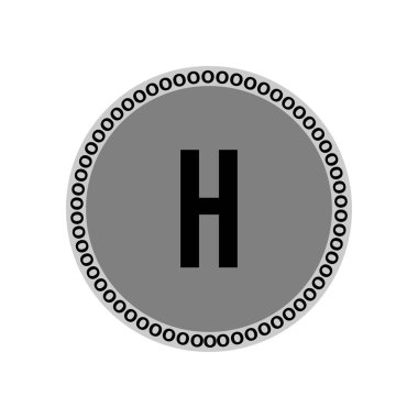 İlk Harf Logosu H Şablon Vektör Tasarımı