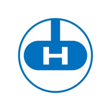 İlk Harf Logosu H Şablon Vektör Tasarımı