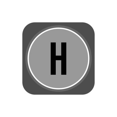 İlk Harf Logosu H Şablon Vektör Tasarımı