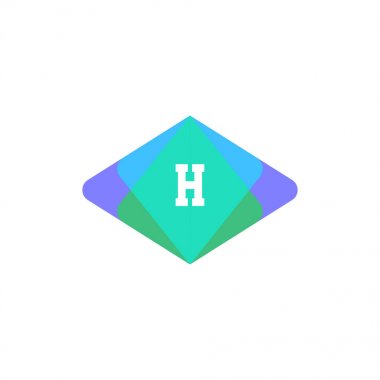 İlk Harf Logosu H Şablon Vektör Tasarımı