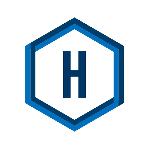 Logotipo de letra inicial H Template Vector Design — Vetor de Stock