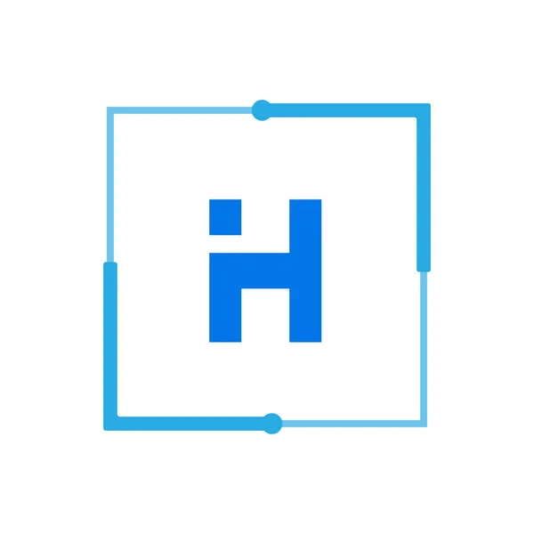 Eerste letter logo H sjabloon vector ontwerp — Stockvector