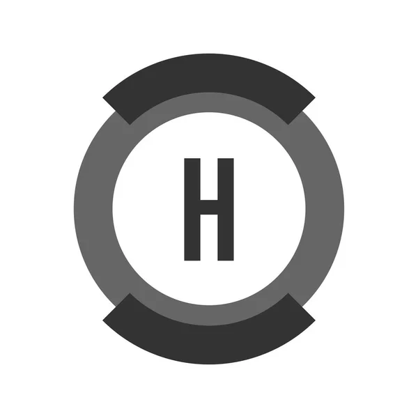 Eerste letter logo H sjabloon vector ontwerp — Stockvector