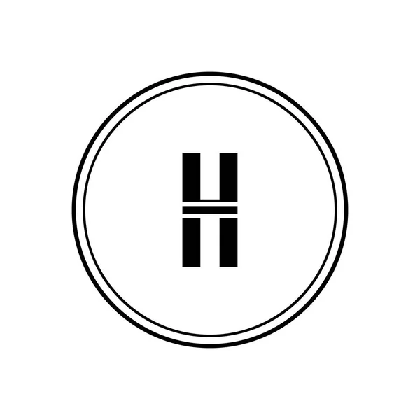 İlk Harf Logosu H Şablon Vektör Tasarımı — Stok Vektör