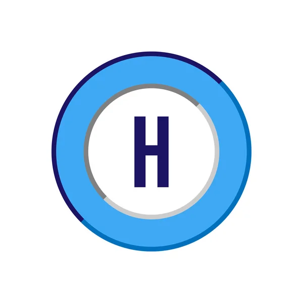Початкова літера Логотип H Шаблон Векторний дизайн — стоковий вектор