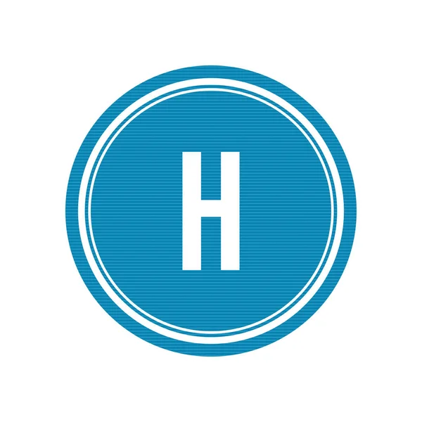 Eerste letter logo H sjabloon vector ontwerp — Stockvector