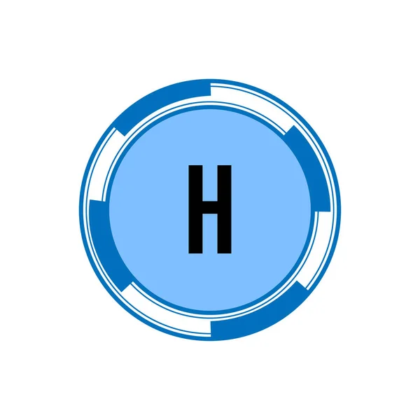 Початкова літера Логотип H Шаблон Векторний дизайн — стоковий вектор