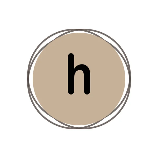 Carta Inicial Logo H Plantilla Diseño de Vectores — Archivo Imágenes Vectoriales