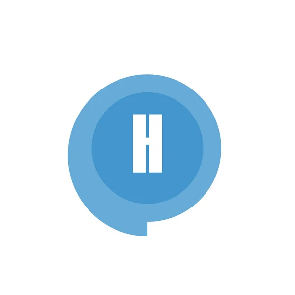 Eerste letter logo H sjabloon vector ontwerp — Stockvector