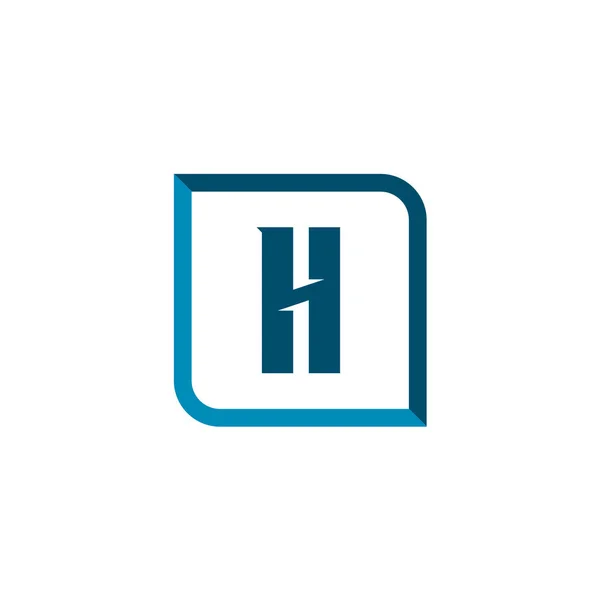 Eerste letter logo H sjabloon vector ontwerp — Stockvector