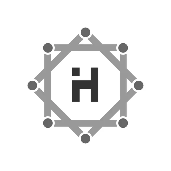 首字母徽标 H 模板矢量设计 免版税图库矢量图片