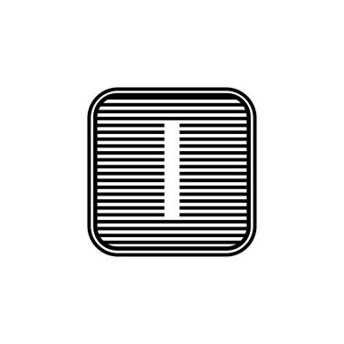 İlk Harf Logo I Şablon vektör tasarımı