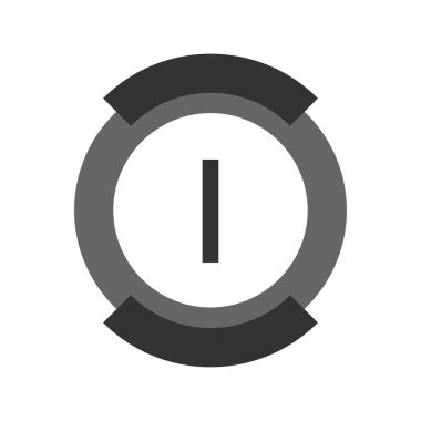 İlk Harf Logo I Şablon vektör tasarımı