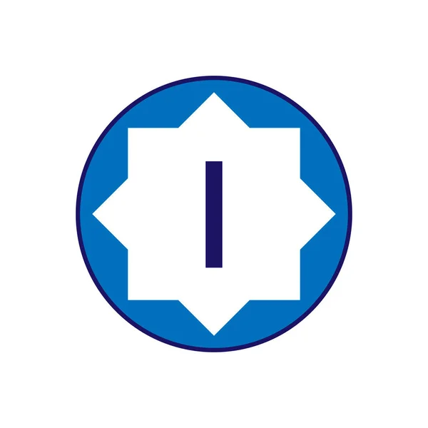 Initial Letter Logo I Template Vector Design — Stock Vector