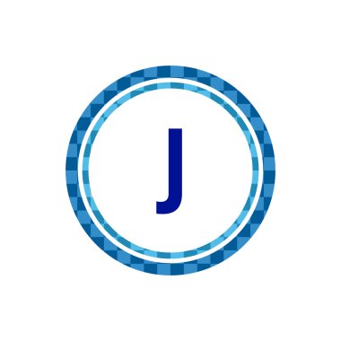 İlk Harf Logosu J Şablon Vektör Tasarımı