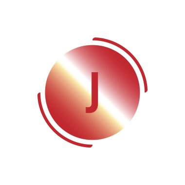 İlk Harf Logosu J Şablon Vektör Tasarımı