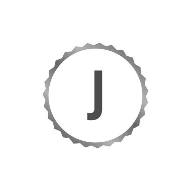 İlk Harf Logosu J Şablon Vektör Tasarımı
