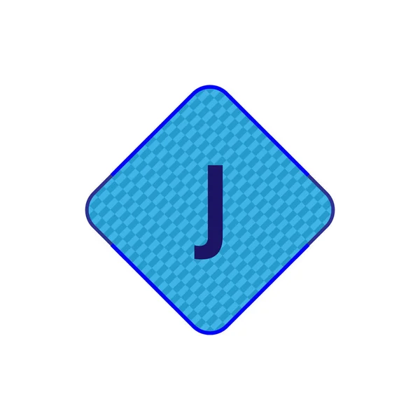 Úvodní písmeno logo J - návrh vektoru šablony — Stockový vektor
