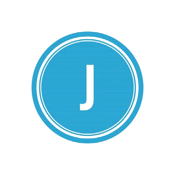 Logotipo de letra inicial J Template Vector Design — Vetor de Stock