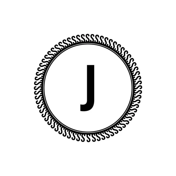 Lettre initiale Logo J Modèle Conception vectorielle — Image vectorielle