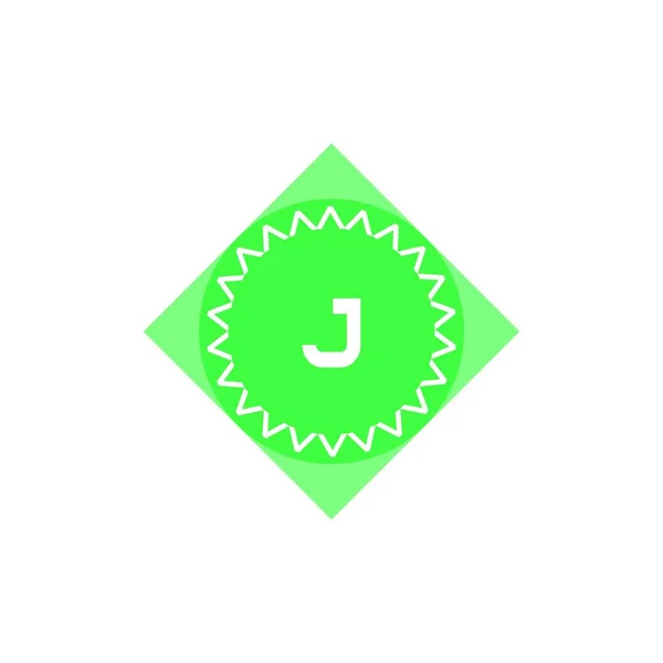 Początkowe Logo J Szablon wektor projekt — Wektor stockowy