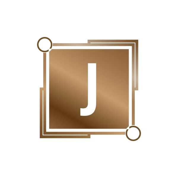 Lettera iniziale Logo J Template Vector Design — Vettoriale Stock