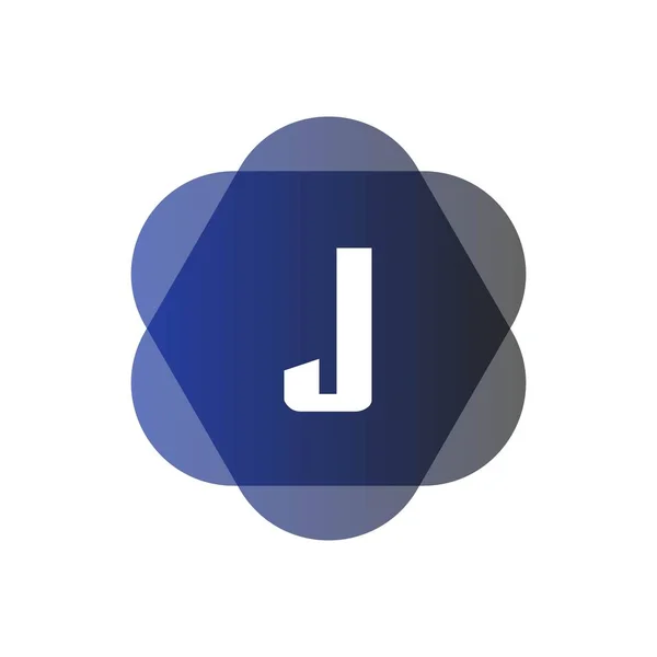 Carta Inicial Logo J Plantilla Vector Diseño — Archivo Imágenes Vectoriales