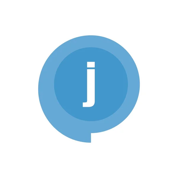 Beginletter Logo J Template Vector Ontwerp — Stockvector