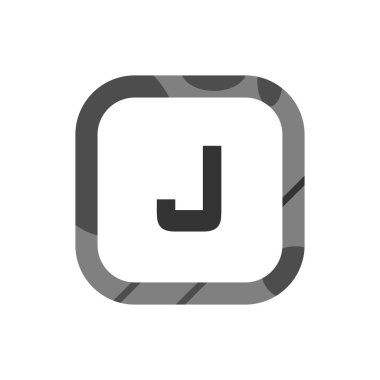 İlk Harf Logosu J Şablon Vektör Tasarımı