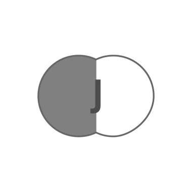 İlk Harf Logosu J Şablon Vektör Tasarımı