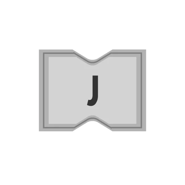 Lettera iniziale Logo J Template Vector Design — Vettoriale Stock