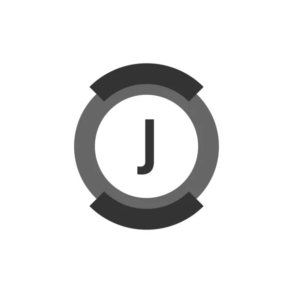 Beginletter Logo J Template Vector Ontwerp — Stockvector