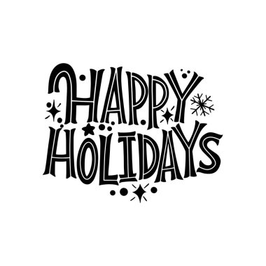 İyi tatiller. Tebrik kartları, çıkartmalar, afişler, baskılar ve ev dekorasyonu için harika harfler. Xmas kartı. Mutlu Noeller ve mutlu yıllar 2021.