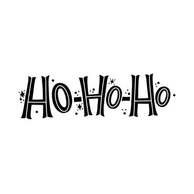 Hey, hey, hey. Tebrik kartları, çıkartmalar, afişler, baskılar ve ev dekorasyonu için harika harfler. Xmas kartı. Mutlu Noeller ve mutlu yıllar 2021.