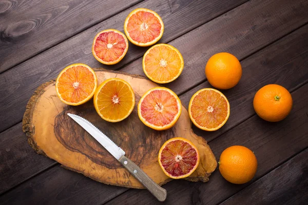Tranches Orange Agrumes Vue Dessus — Photo