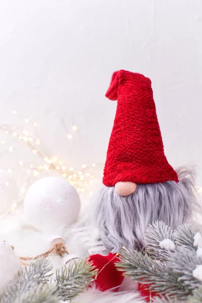 Close Van Mooie Decoraties Voor Feestelijke Kerst Nieuwjaar — Stockfoto