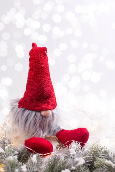 Close Van Mooie Decoraties Voor Feestelijke Kerst Nieuwjaar — Stockfoto