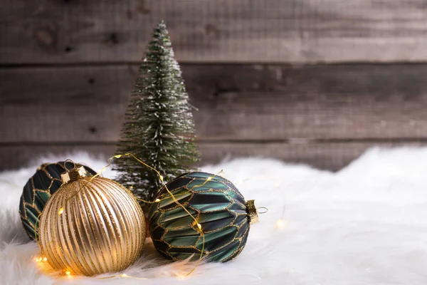 Vista Perto Belo Natal Festivo Decorações Ano Novo — Fotografia de Stock