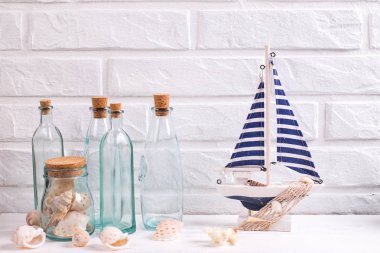 Yaz tatili konsepti. Yaz iç dekorasyonu.