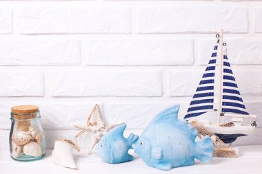 Deniz kenarında yaşam düzeni. Yaz natürmortu.