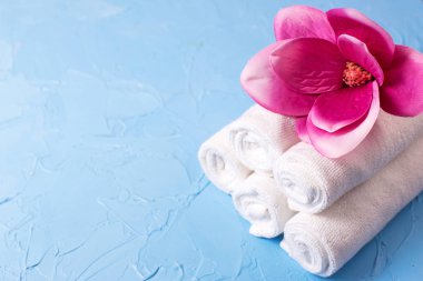 Spa backbround. Spa için havlular.