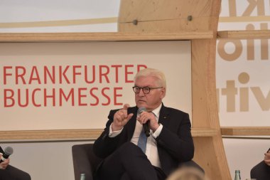 Frankfurt Am Main, Almanya - 10 Ekim 2018: Frank-Walter Steinmeier 70, Frankfurt Kitap Fuarı / Buchmesse Frankfurt