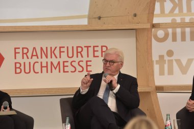 Frankfurt Am Main, Almanya - 10 Ekim 2018: Frank-Walter Steinmeier 70, Frankfurt Kitap Fuarı / Buchmesse Frankfurt