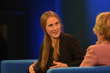 FRANKFURT AM MAIN, Germany - October 10 2018: Verena Rossbacher at 70th Frankfurt Book Fair / Buchmesse Frankfurt