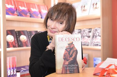 Frankfurt Am Main, Almanya - 10 Ekim 2018: Federica de Cesco 70 Frankfurt Kitap Fuarı'nda / Buchmesse Frankfurt