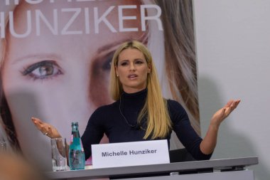 Frankfurt Am Main, Almanya - 11 Ekim 2018: Michelle Hunziker 70, Frankfurt Kitap Fuarı / Buchmesse Frankfurt